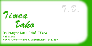 timea dako business card